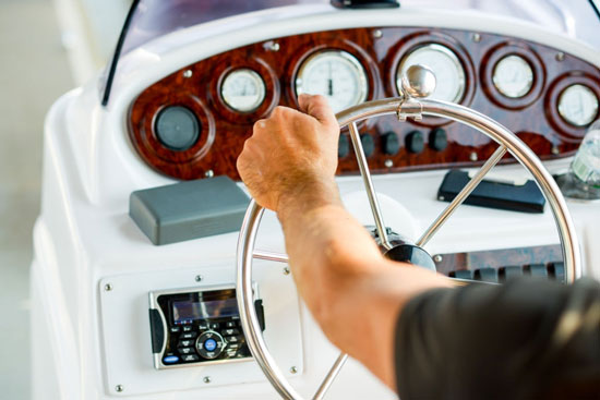 Boat captain nautical wheel